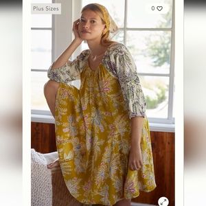 NWT Daily Practice by Anthropologie Mollie Tunic Dress M Mixed Print $98